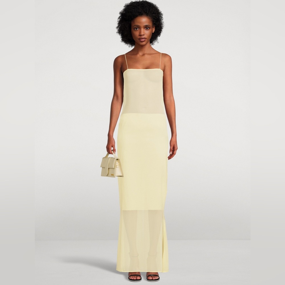 JACQUEMUS La Robe Brezza Sheer Maxi Dress - Size FR38 (US6)